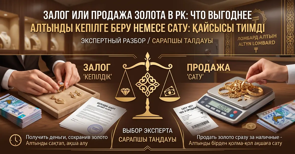 Заложить или продать золото: что выгоднее в ломбардах Казахстана?